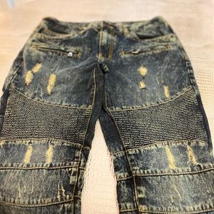 Men’s 36 x 32 ARKE TYPE jeans Distressed Dark Wash